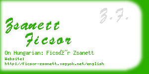 zsanett ficsor business card